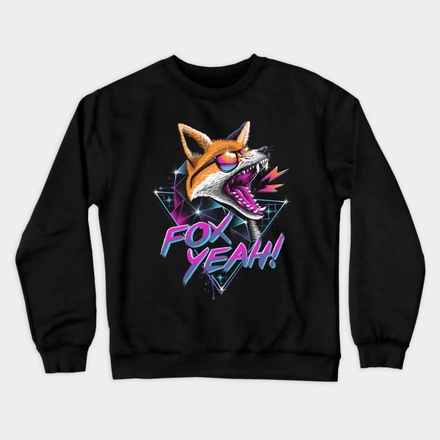 Fox Yeah! Crewneck Sweatshirt by Vincent Trinidad Art